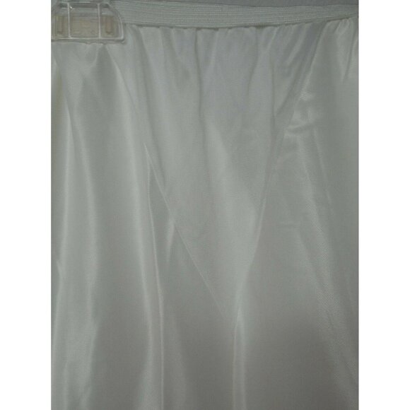 Vtg Nylon creamy White Maxi Full Length half Slip - Picture 6 of 6
